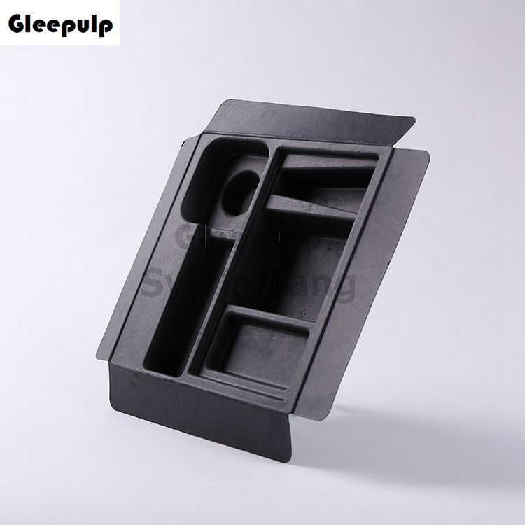 Eco friendly Black Pulp Molded Box Packaging Insert