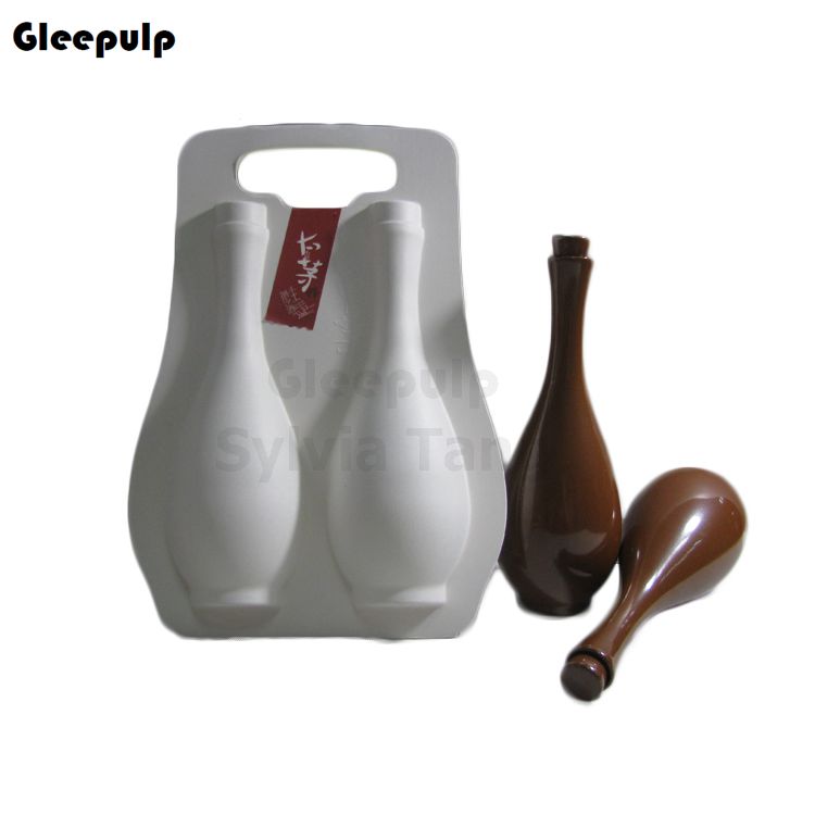 Sugarcane Bagasse Pulp Molding Wine Box Packaging