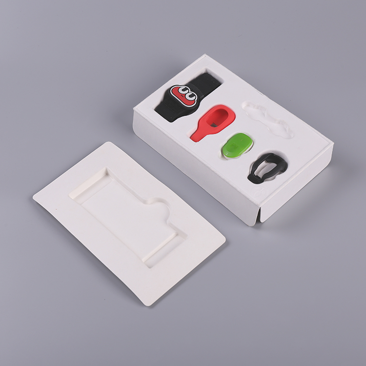 Eco-friendly Bagasse Pulp Molded Custom Electronic Packaging Tray