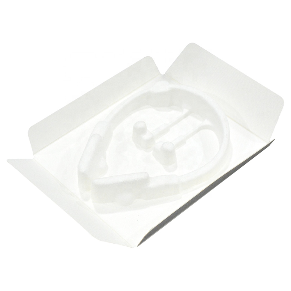 Eco-friendly Paper Pulp Mold Earphone Packaging Insert