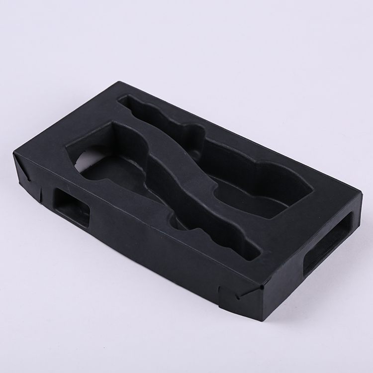Black Color Pulp Mold Electronic Packaging Insert
