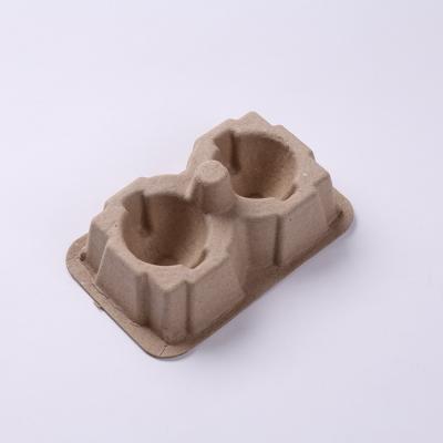 Recycled Paper Pulp Molded 2 Cells Egg Protective Packaging Box