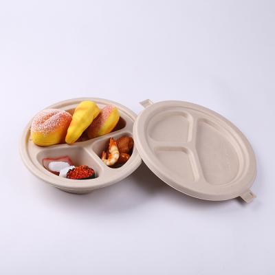 Disposable Bamboo Pulp Material Food Container