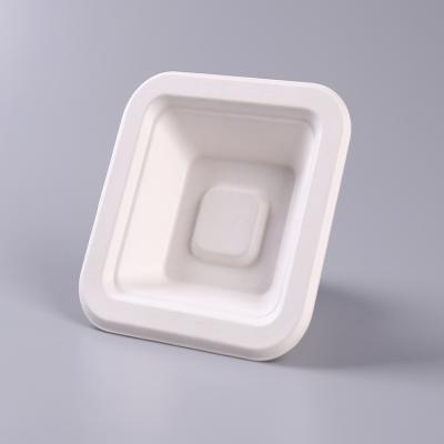 Biodegradable Bagasse Pulp Square Shape Food Container Packaging